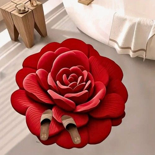 3D Flower Design Floor Mat