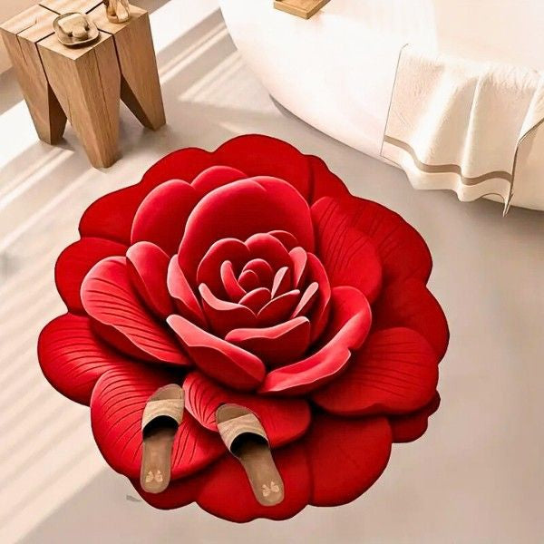 3D Flower Design Floor Mat