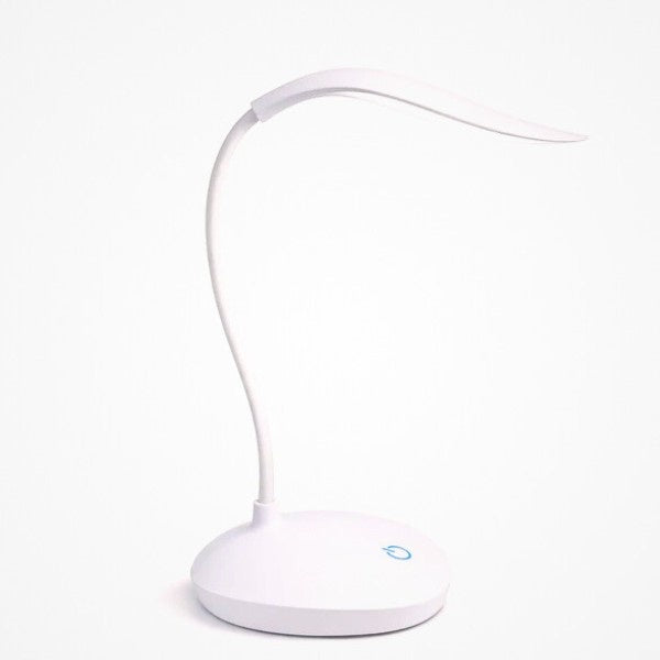Touch-Control LED Study Lamp with Adjustable Neck and Rechargeable Battery